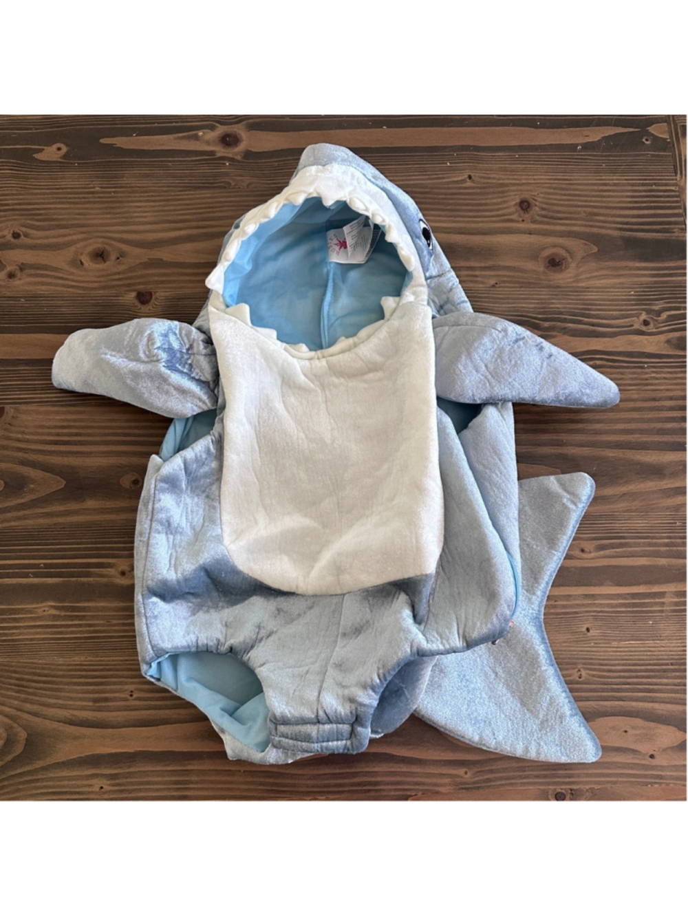 Rubies Baby Shark Costume Gray White Halloween Toddler Zip Up Outfit